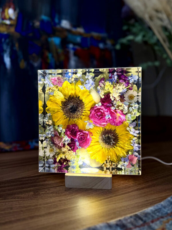 Lampada grande girasoli e vari fiori 1