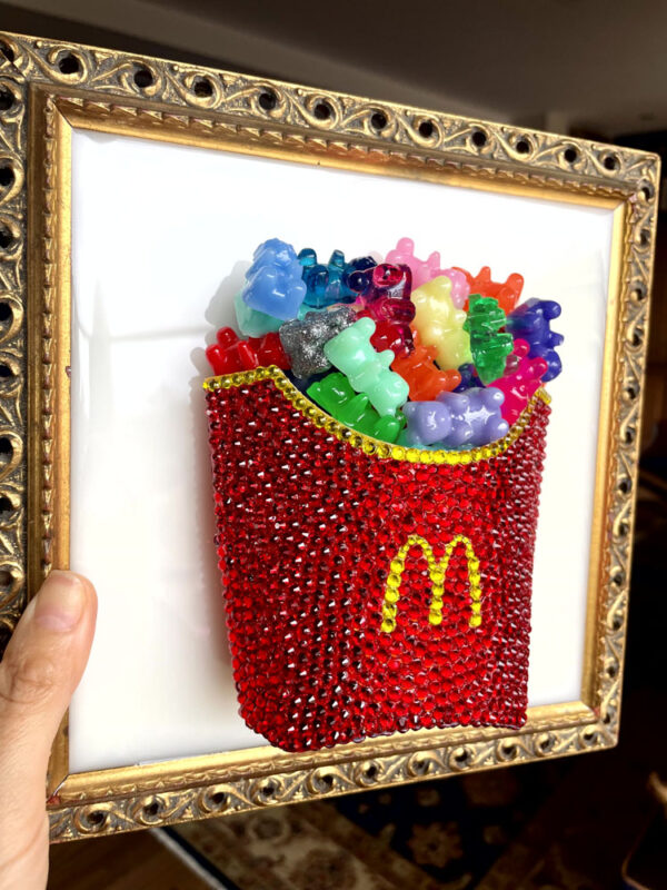 Quadro contenitore mc donald's e orsetti cornice quadrata 2