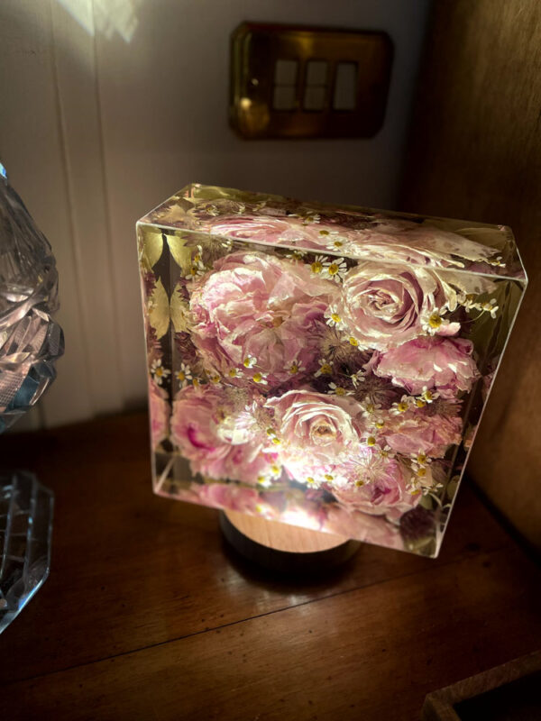 Bouquet 18x18 peonie e rose rosa 8