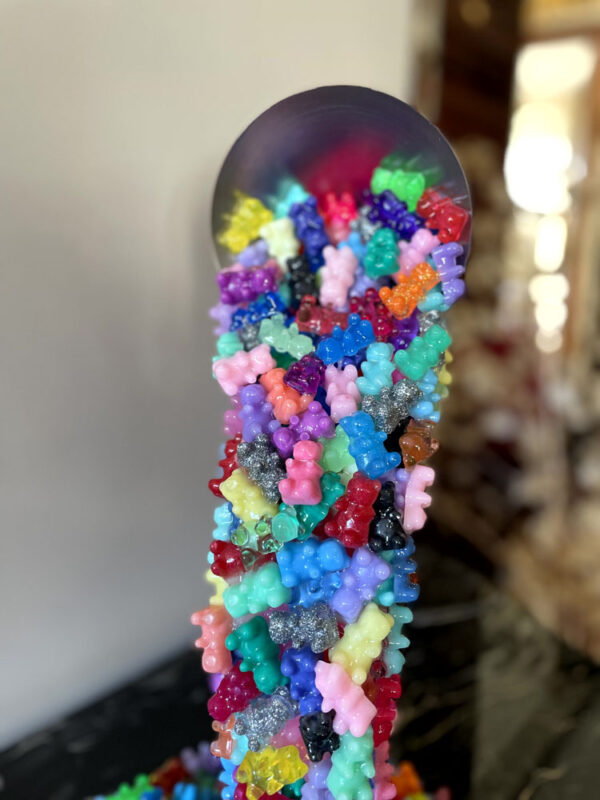 Scultura cascata orsetti bicchiere martini 8