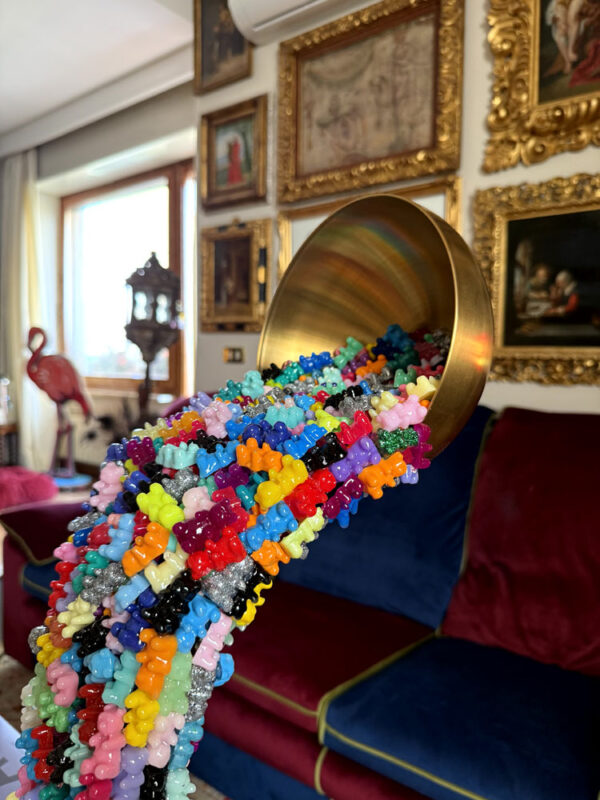 Scultura cascata di orsetti da ciotola bis 8