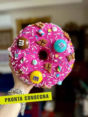 Ciambella rosa gigante da appendere e scultura 1 pronta consegna