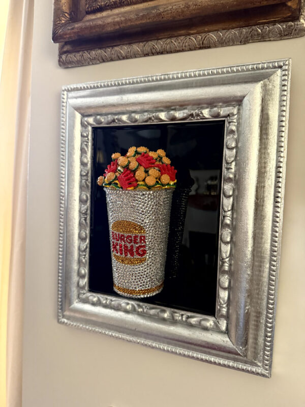 Quadro contenitore burger king ricoperto di strass 3