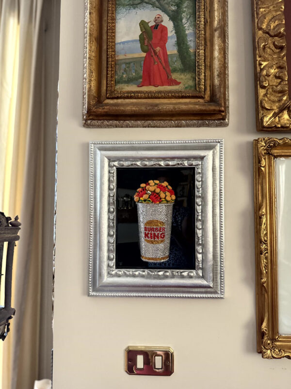 Quadro contenitore burger king ricoperto di strass 6