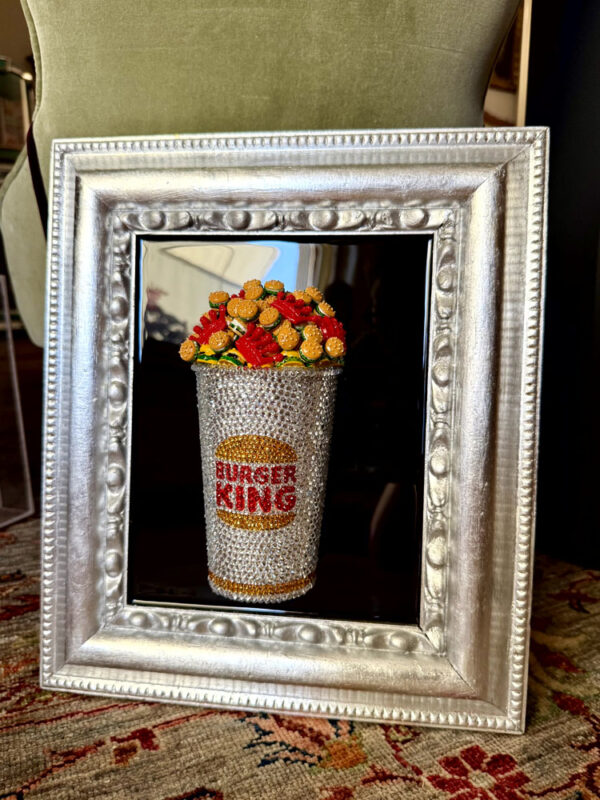 Quadro contenitore burger king ricoperto di strass 7