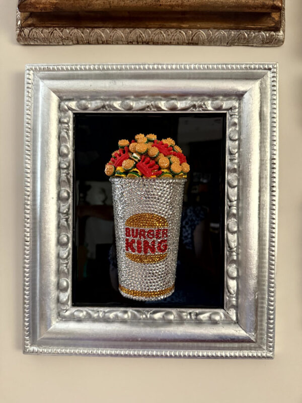 Quadro contenitore burger king ricoperto di strass 9