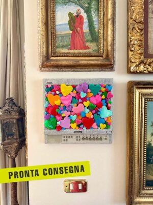 Quadro Like machine opera schermo computer glitter e cuori 1 pronta consegna