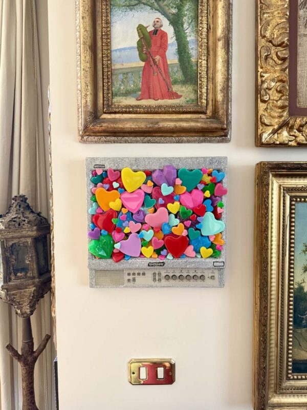 Quadro Like machine opera schermo computer glitter e cuori 5