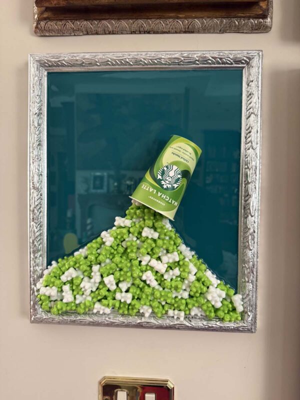Quadro matcha latte starbucks orsetti cornice argento 5