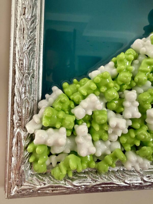 Quadro matcha latte starbucks orsetti cornice argento 8