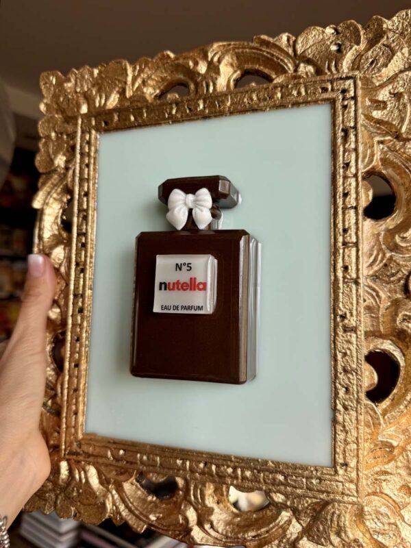 Quadro profumo nutella cornice oro 5 3