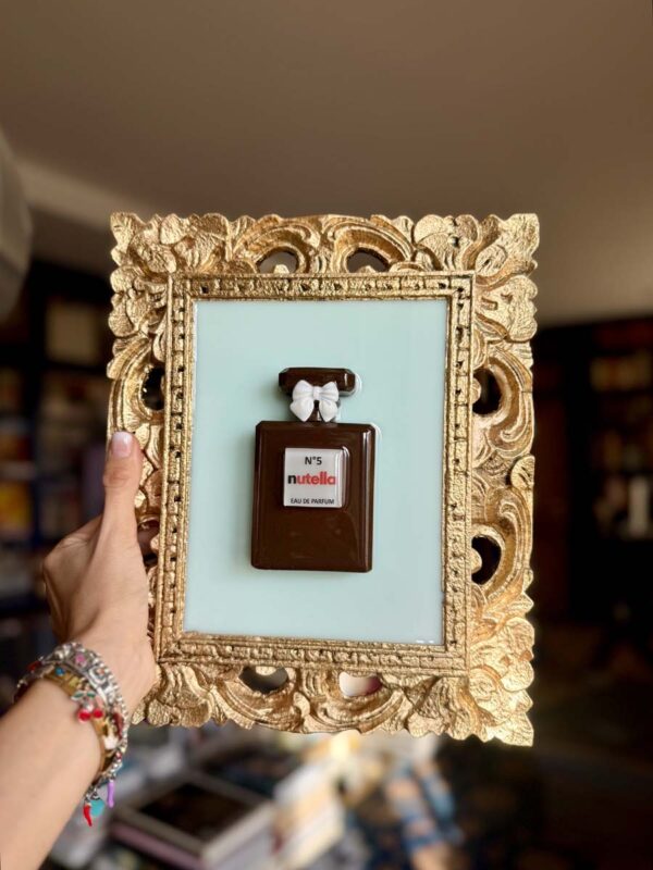 Quadro profumo nutella cornice oro 5 4