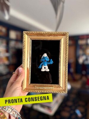 Quadro puffo quatrocchi ho sempre ragione cornice oro 1 pronta consegna